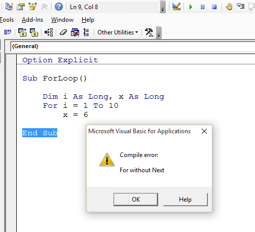 visual basic 6.0 try catch